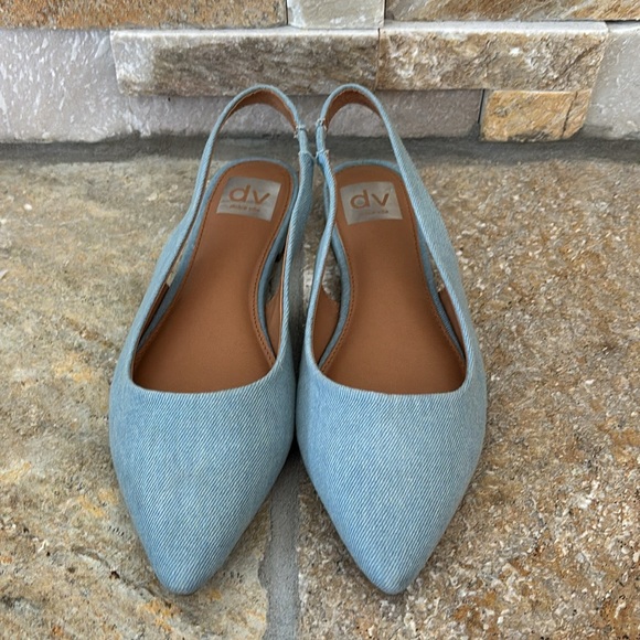 NEW Dolce Vita Classy denim slingback flats - Picture 2 of 8